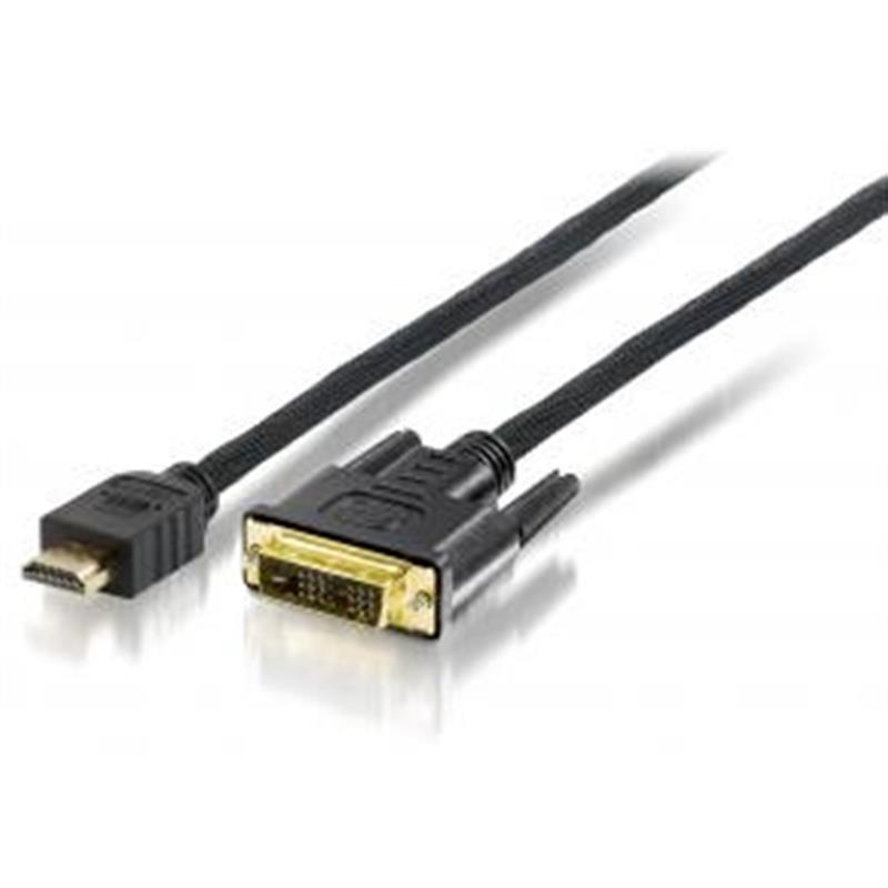 Equip 119323 video kabel adapter 3 m HDMI DVI-D Zwart