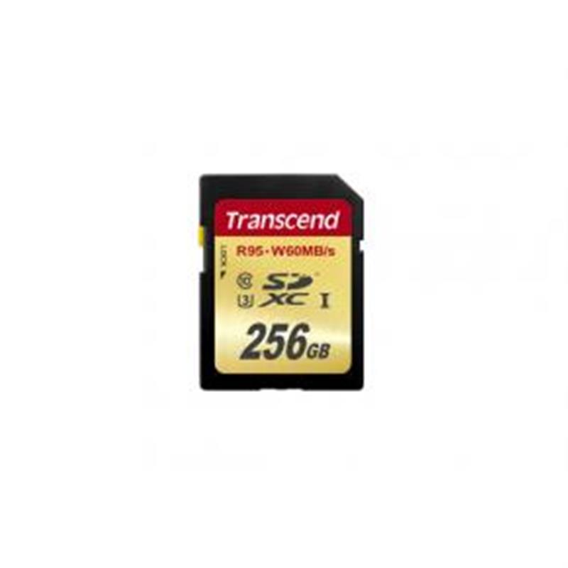Transcend SDXC 256GB 4K 95 60MB s UHS-I U3 SD 3 01 MLC NAND ECC