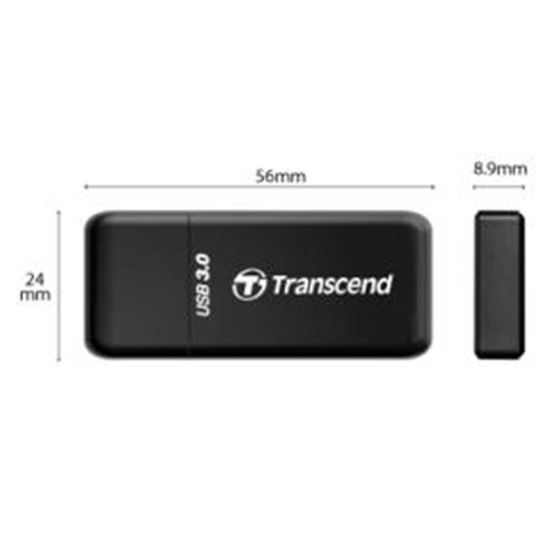 Transcend RDF5 geheugenkaartlezer USB 3 2 Gen 1 3 1 Gen 1 Type-A Zwart