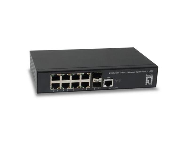 LevelOne GEL-1061 Managed L2 Gigabit Ethernet (10/100/1000) 19U Zwart