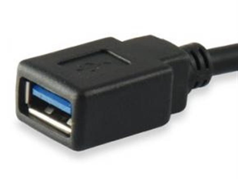 Equip 133455 USB-kabel 0,15 m USB 3.2 Gen 1 (3.1 Gen 1) USB C USB A Zwart