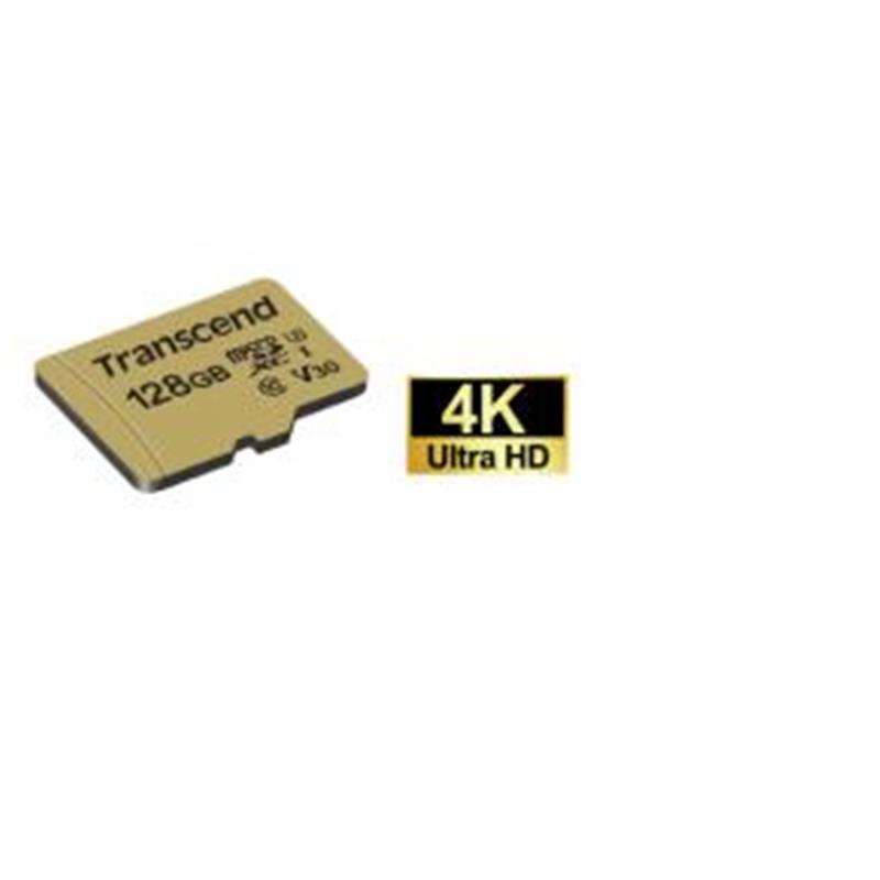 Transcend flashgeheugen 128 GB MicroSDXC Klasse 10 NAND