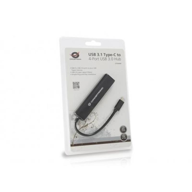 Conceptronic CTC4USB3 USB 3.2 Gen 2 (3.1 Gen 2) Type-C 5000 Mbit/s