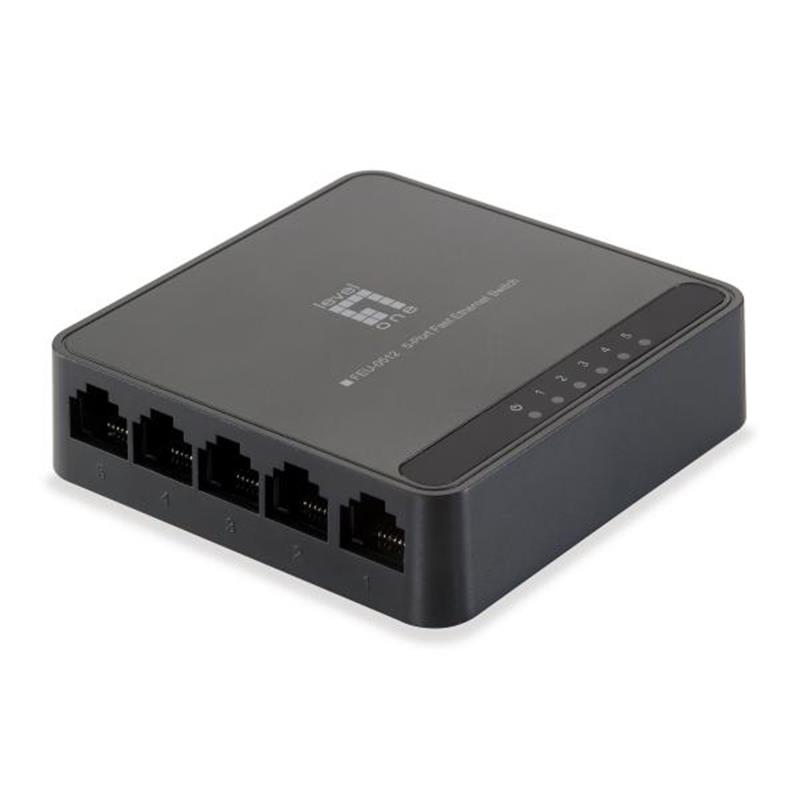 LevelOne FEU-0512 netwerk-switch Fast Ethernet (10/100) Zwart