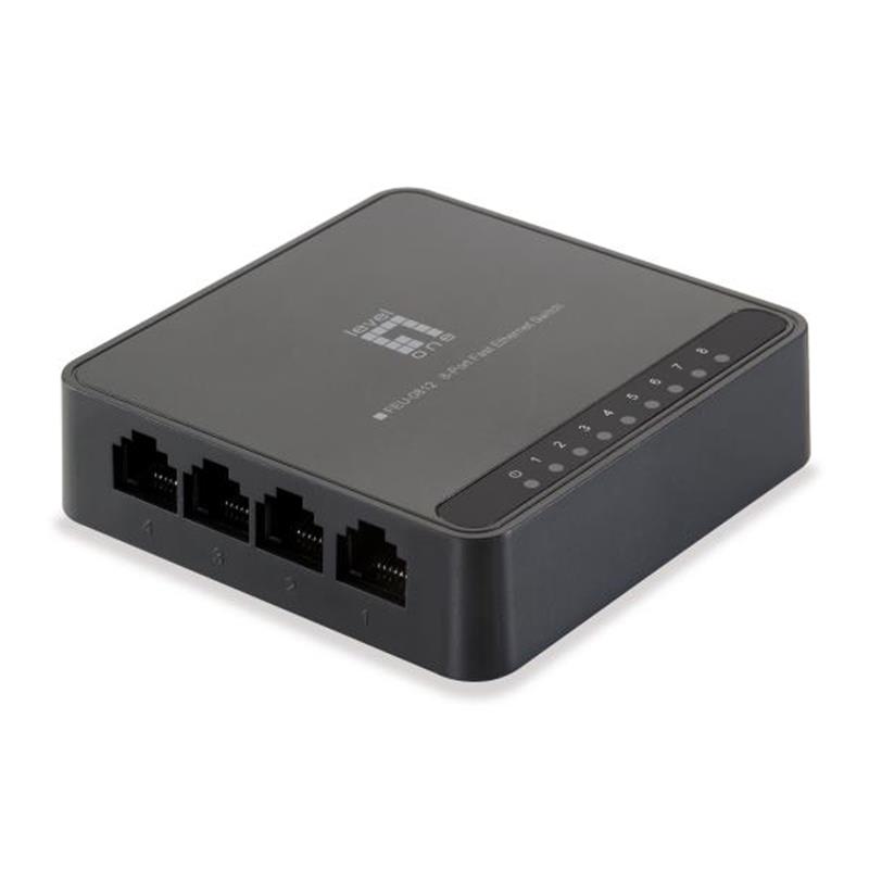 LevelOne FEU-0812 Fast Ethernet (10/100) Zwart