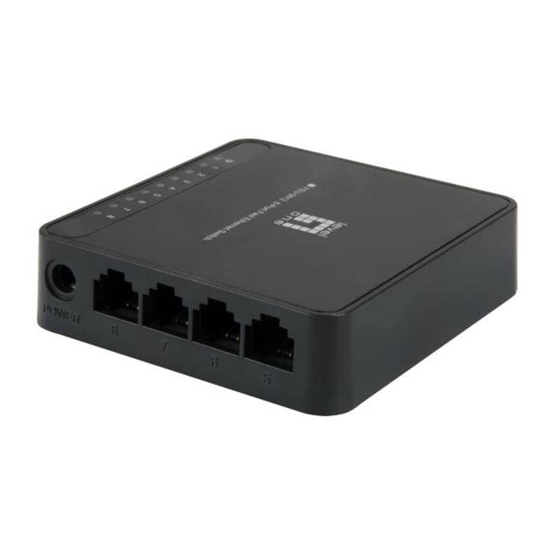 LevelOne FEU-0812 Fast Ethernet (10/100) Zwart