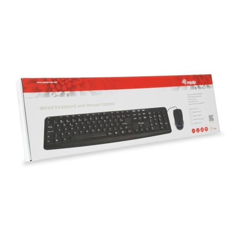 Equip 245200 toetsenbord USB QWERTY Duits Zwart