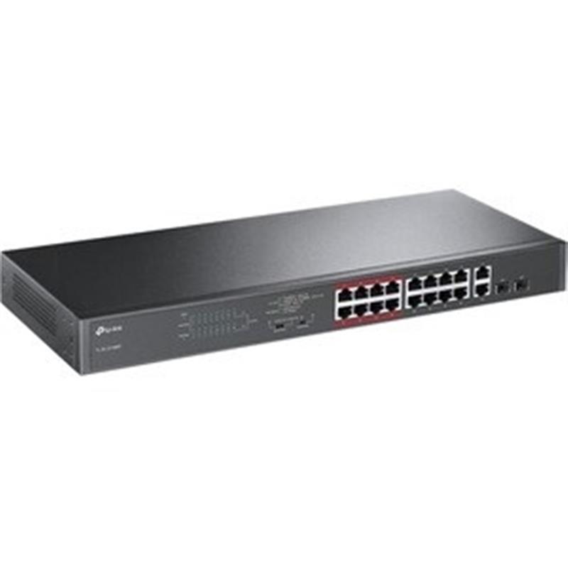 TP-LINK TL-SL1218MP Unmanaged Gigabit Ethernet (10/100/1000) Zwart Power over Ethernet (PoE)