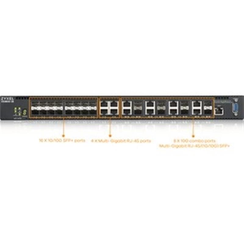 Zyxel XS3800-28 Managed L2+ 10G Ethernet (100/1000/10000) Zwart
