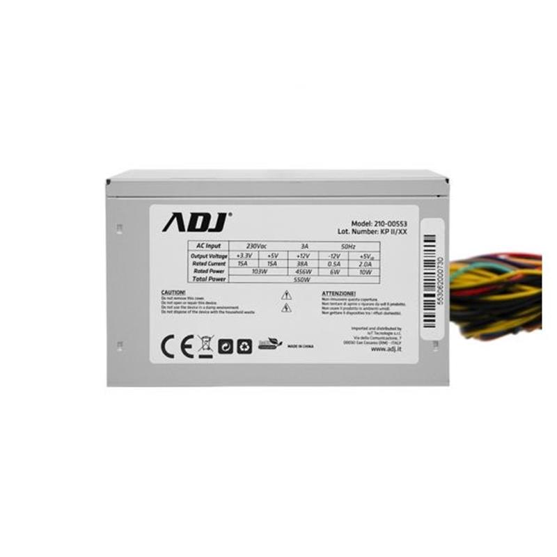 ADJ Power Supply 550Watt Maximum Power 120mm fan 3x SATA 1x PATA