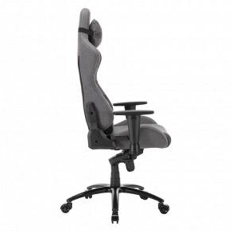 L33T Gaming Elite V4 Gaming Chair SOFT CANVAS Light grey w decor Tilt recline
