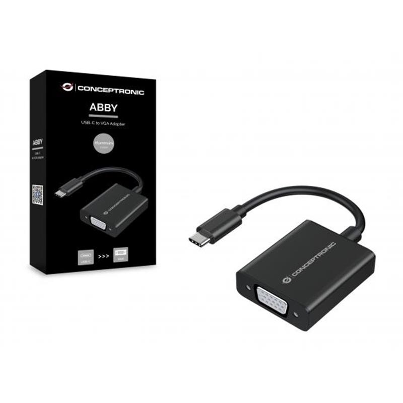 Conceptronic ABBY05B USB grafische adapter 1920 x 1080 Pixels Zwart