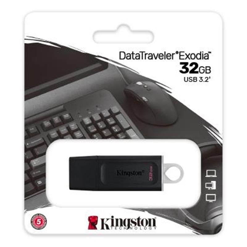 Kingston Exodia DataTraveler USB flash drive 128GB USB Type-A USB3 1 Gen 1 Black