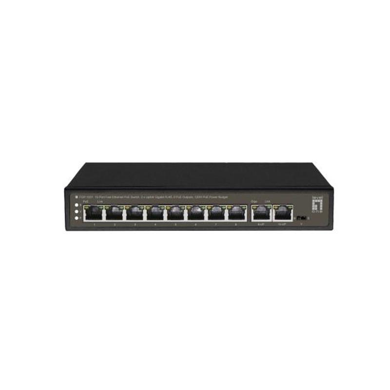 LevelOne FGP-1031 netwerk-switch Unmanaged Gigabit Ethernet (10/100/1000) Power over Ethernet (PoE) Zwart