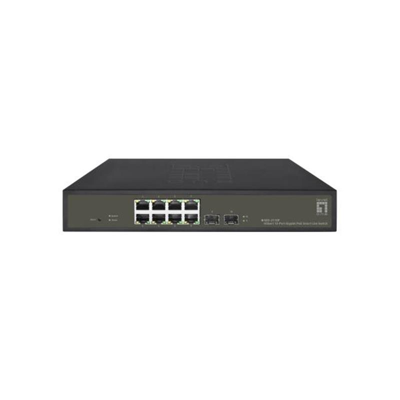 LevelOne GES-2110P netwerk-switch Managed L2 Gigabit Ethernet (10/100/1000) Power over Ethernet (PoE) Zwart