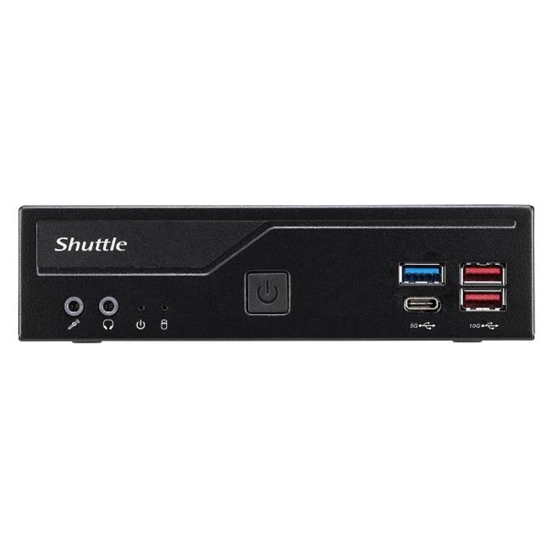 Shuttle Slim PC DH670V2 , S1700, 2x HDMI, 2x DP , 2x 2.5G LAN, 2x COM, 8x USB, 1x 2.5"", 2x M.2, 24/7 permanent gebruik, incl. VESA