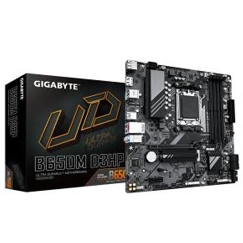 Gigabyte B650 mATX AMD AM5 4x DIMM DDR5 2 5 GBe PCIe 4 0 x4 M 2