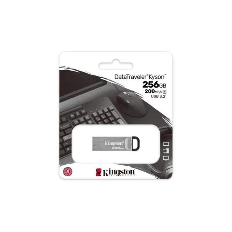 Kingston DataTraveler Kyson USB Flash Drive 256 GB USB 3 2 Type-A 200 60 MB s Silver