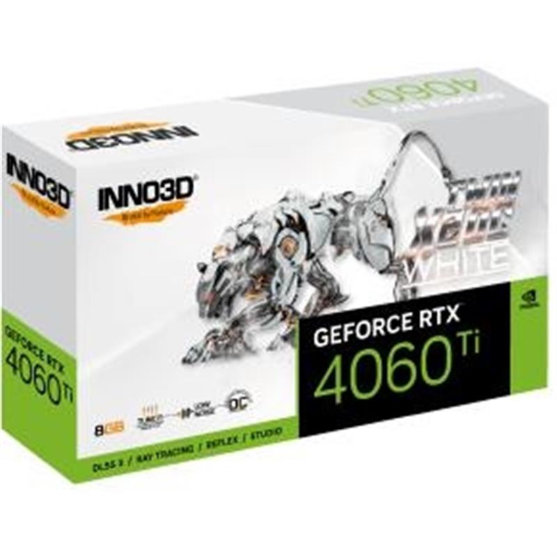 INNO3D GeForce RTX 4060 Ti Twin X2 OC WHITE 8GB GDDR6 128-bit 2565 18Gbps