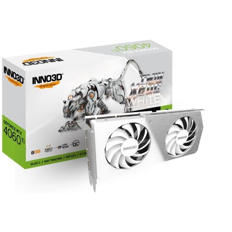INNO3D GeForce RTX 4060 Ti Twin X2 OC WHITE 8GB GDDR6 128-bit 2565 18Gbps