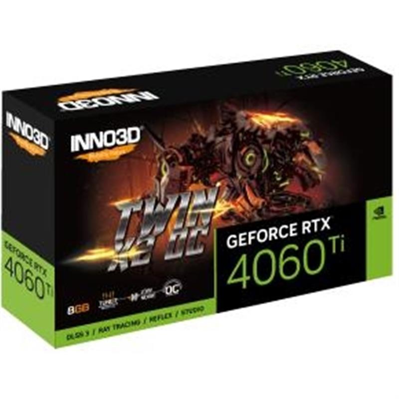 INNO3D GeForce RTX 4060 Ti Twin X2 OC 8GB GDDR6 128-bit 2565 18Gbps