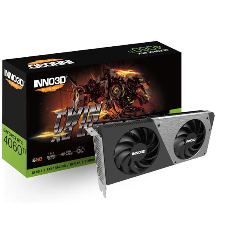 INNO3D GeForce RTX 4060 Ti Twin X2 OC 8GB GDDR6 128-bit 2565 18Gbps