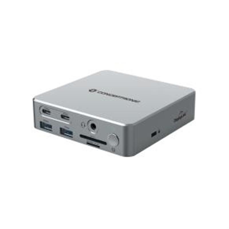 Conceptronic DONN25G laptop dock & poortreplicator Bedraad USB 3.2 Gen 2 (3.1 Gen 2) Type-C Zilver