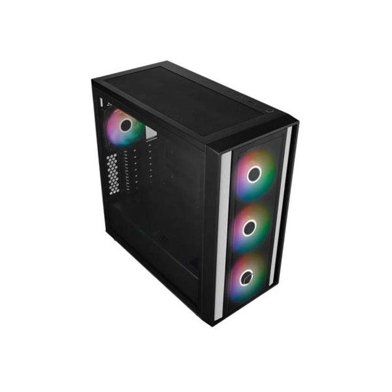 Cooler Master MasterBox 600 Black eATX TG USB 3 2 Gen2 3x 140mm ARGB 1x 120mm