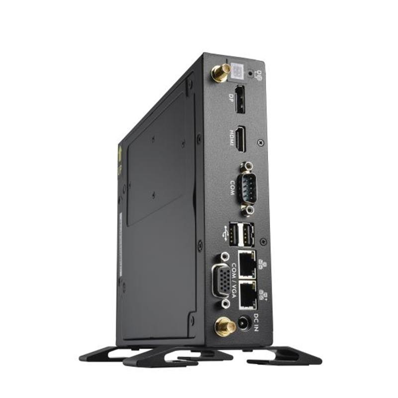 Shuttle XPC slim Barebone DS50U, Intel Celeron 7305, 2x LAN (1x 2.5Gbit ,1x 1Gbit), 1xCOM,1xHDMI,1xDP, 1x VGA, ventilatorloos , 24/7 permanent gebruik