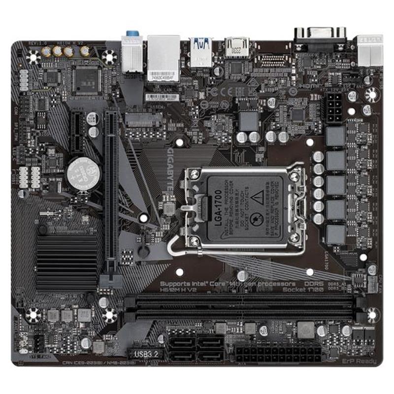 GIGABYTE H610M H V2 moederbord Intel H610 Express LGA 1700 micro ATX