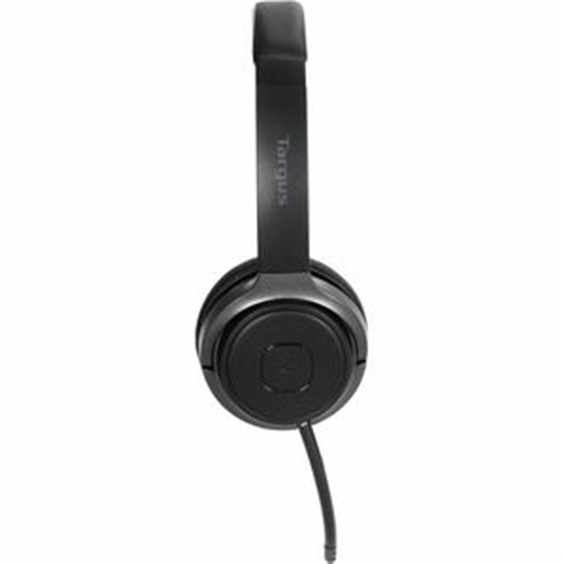 Targus AEH104GL hoofdtelefoon/headset Bedraad en draadloos Hoofdband Oproepen/muziek USB Type-C Bluetooth Zwart