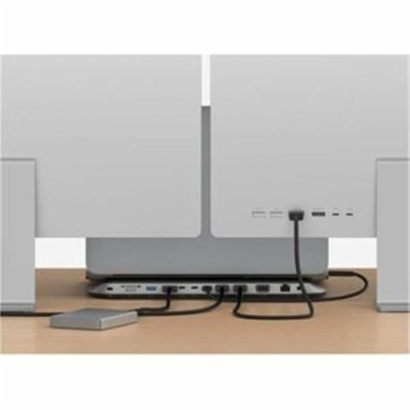 Belkin INC014BTSGY laptop dock & poortreplicator Bedraad USB 3.2 Gen 2 (3.1 Gen 2) Type-C Zwart, Grijs