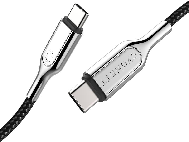 Cygnett Armoured Braided USB-C to USB-C Cable 1m Black