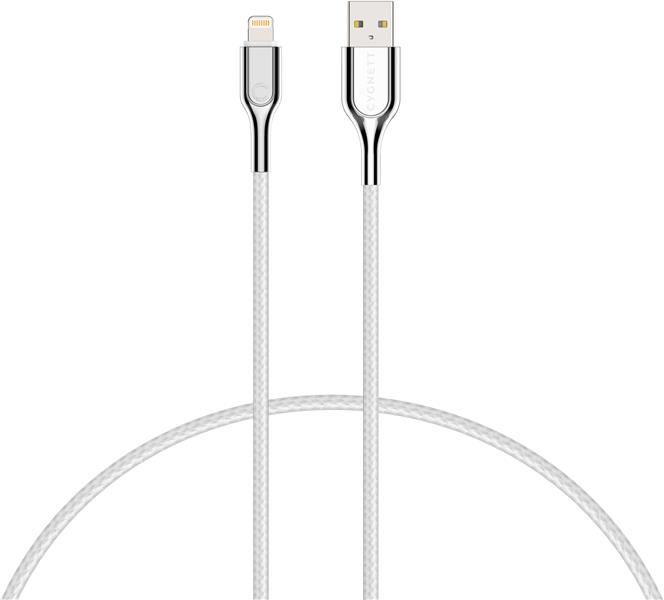 Cygnett Armoured Braided Lightning to USB Cable 1m White
