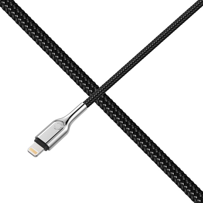 Cygnett Armoured Braided Lightning to USB Cable 1m Black