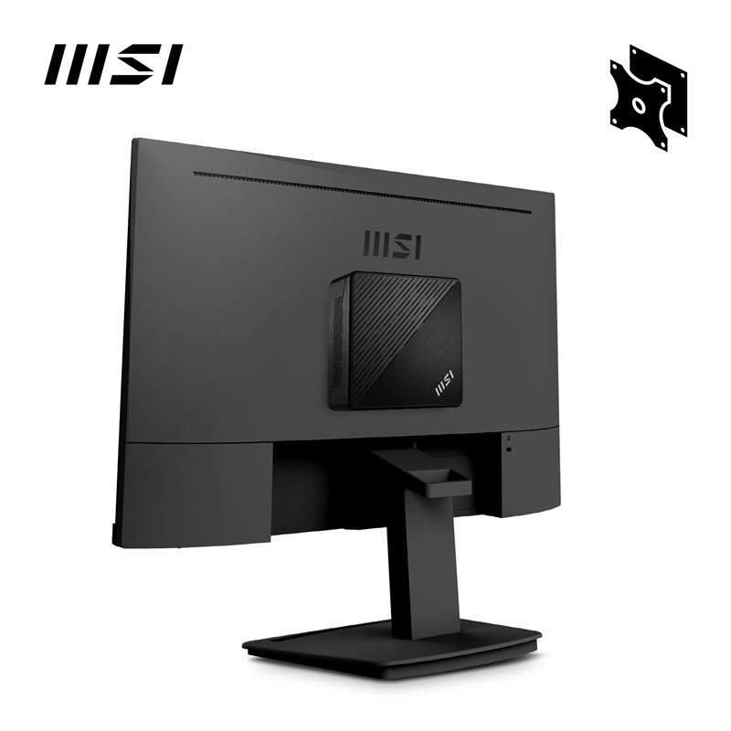 MSI Cubi 5 12M COMPACT PC I5-1235U BLK 0.66L sized PC Zwart Intel SoC 4,4 GHz