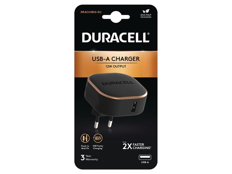 Duracell DRACUSB12-EU oplader voor mobiele apparatuur Zwart