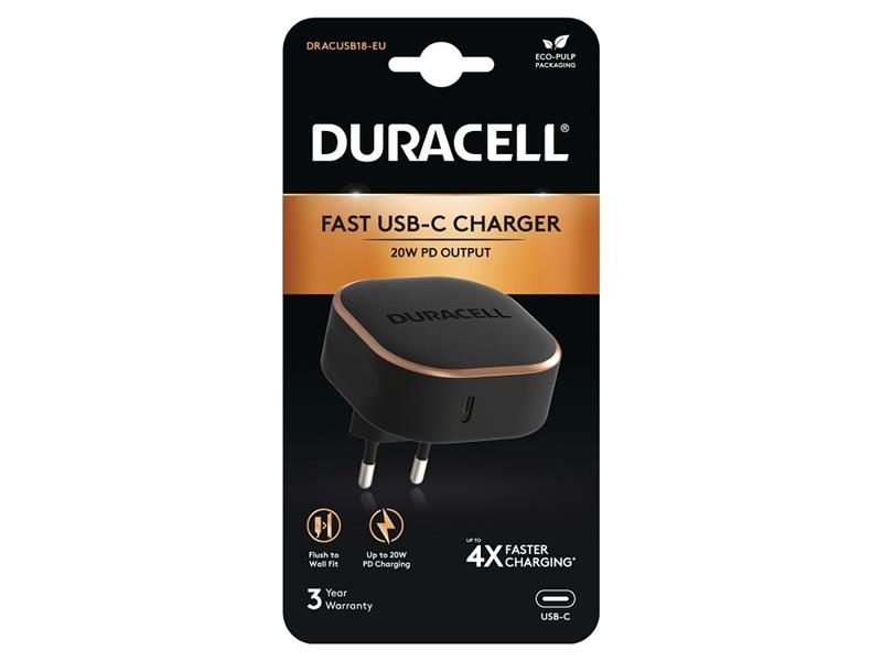 Duracell DRACUSB18-EU oplader voor mobiele apparatuur Zwart