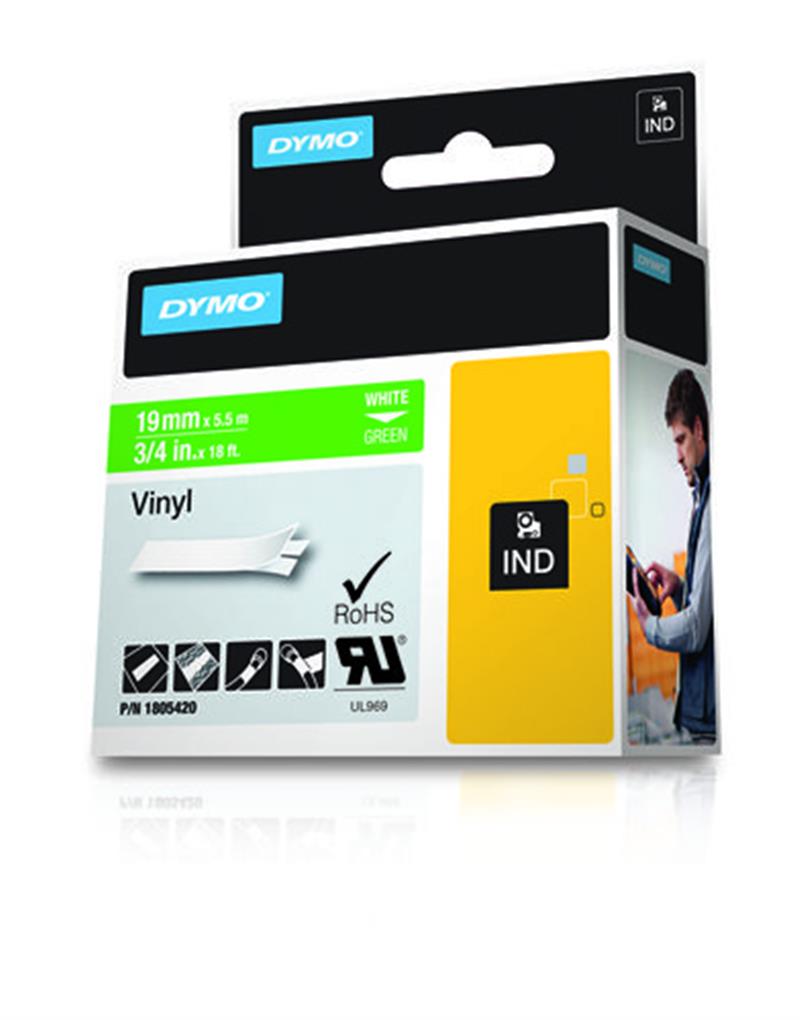 DYMO 1805420 labelprinter-tape Wit op groen