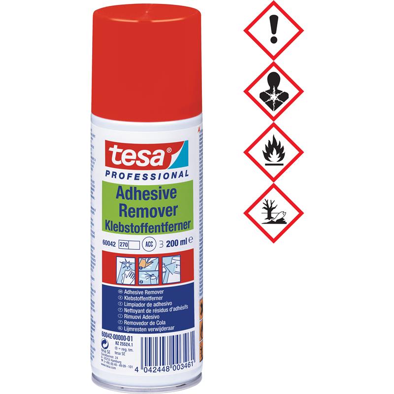 tesa adhesive remover spray 200ml for easy removal of adhesive residues