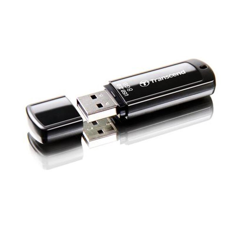 Transcend JetFlash 350 USB Flash Drive 8GB USB2 0 Black