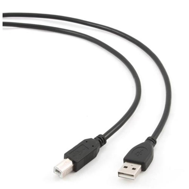 USB-kabel A-B 4 5 meter zwart
