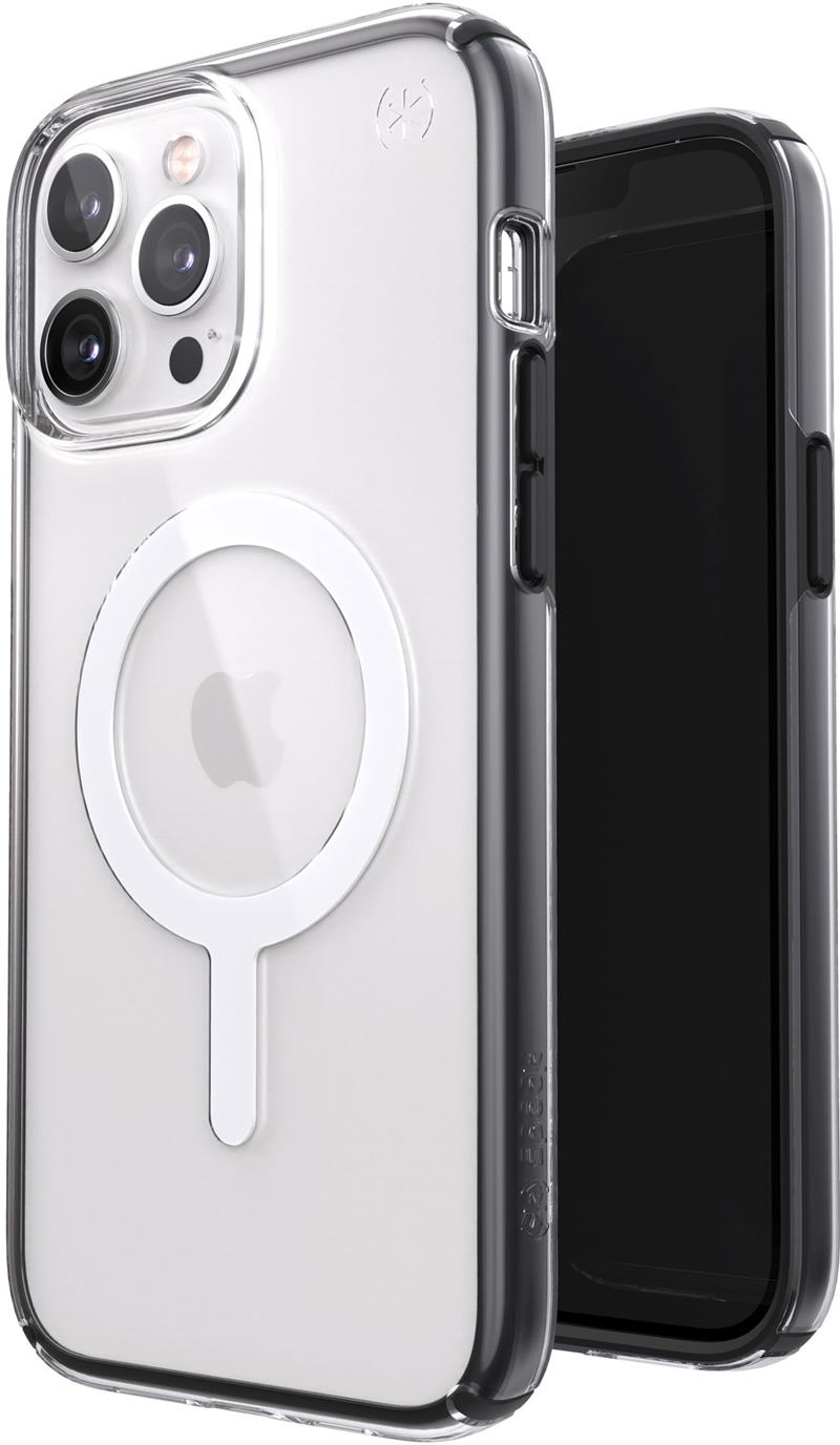 Speck Presidio Perfect-Clear mobiele telefoon behuizingen 17 cm (6.7"") Hoes Zwart, Transparant