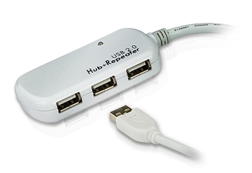 ATEN 12 m 4 poorten USB 2.0 verlengkabel (Daisy-chaining tot 60 m)