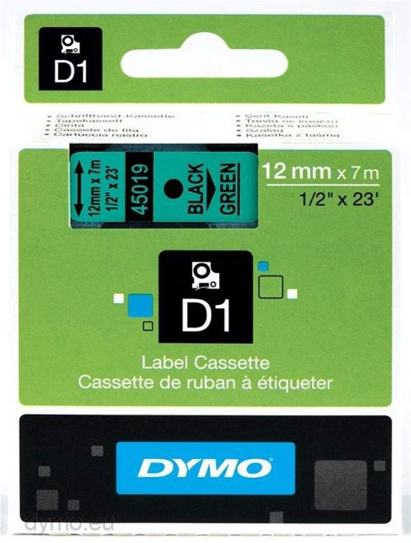 DYMO S0720590 labelprinter-tape Zwart op groen