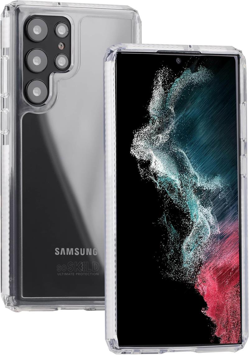 SoSkild Samsung Galaxy S22 Ultra Defend 2 0 Heavy Impact Case Transparant