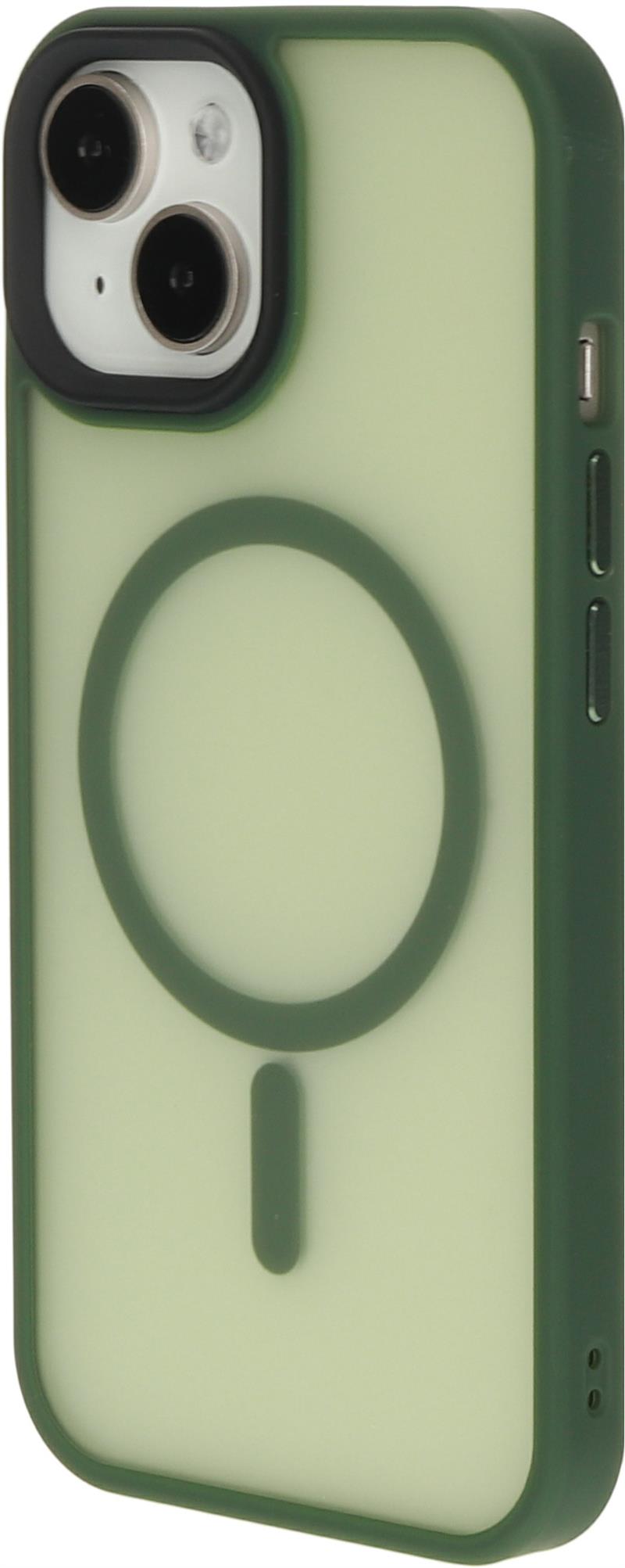 Mobiparts Hardcover Apple iPhone 15 Satin Green Magsafe Compatible 