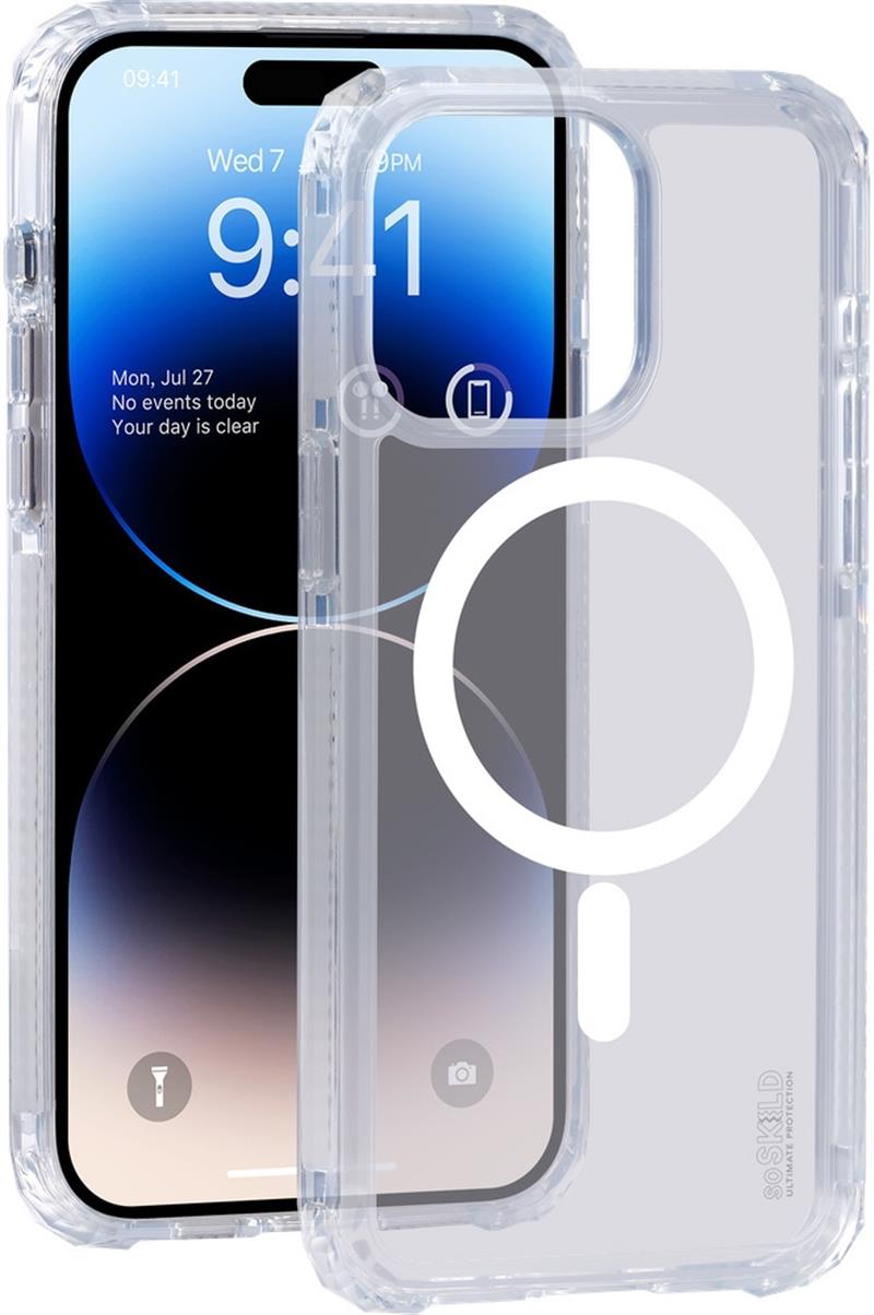 SoSkild iPhone 15 Pro Defend Magnetic Case - Clear