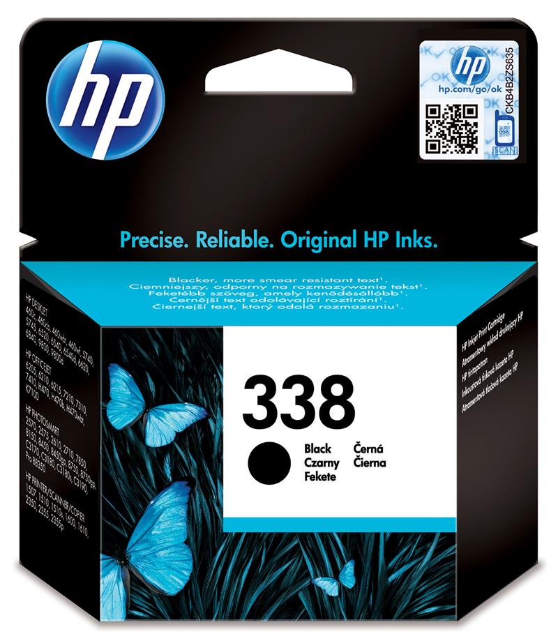 HP 338 Origineel Foto zwart 1 stuk(s)