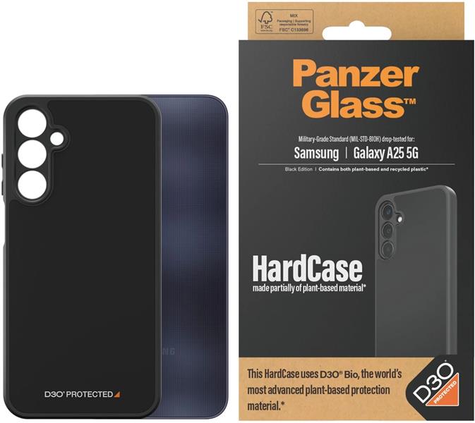 PanzerGlass HardCase with D3O Samsung New A24 5G Black mobiele telefoon behuizingen Hoes Transparant